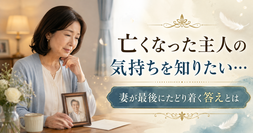 亡くなった主人の気持ちを知りたい